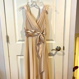 Gorgeous champagne colored dress. Worn once. Minor imperfections pictured.